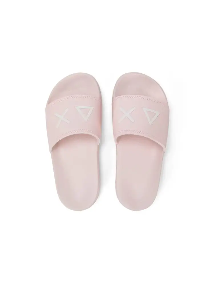 ciabatte kids rosa con logo