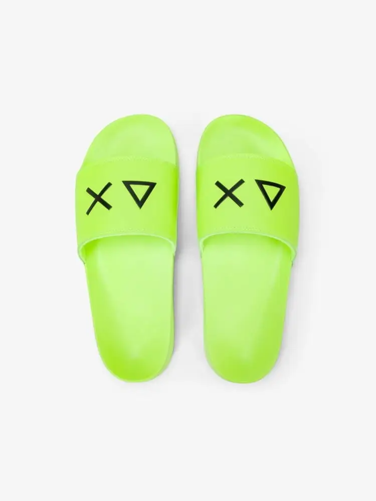 ciabatte lime uomo logo sul davanti