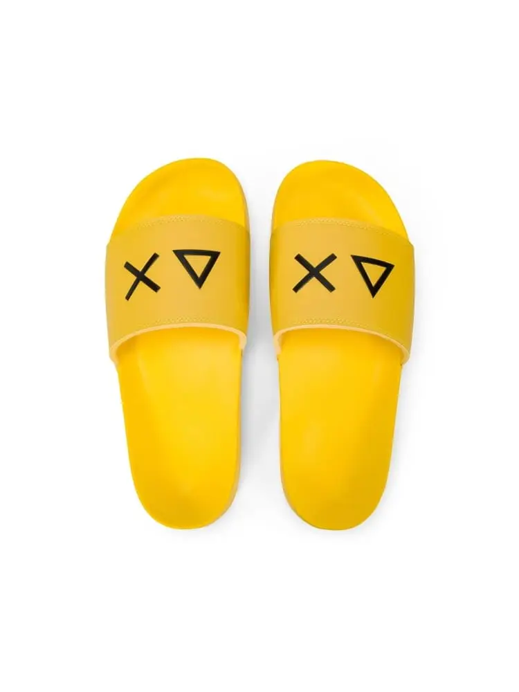 ciabatte uomo gialle con logo