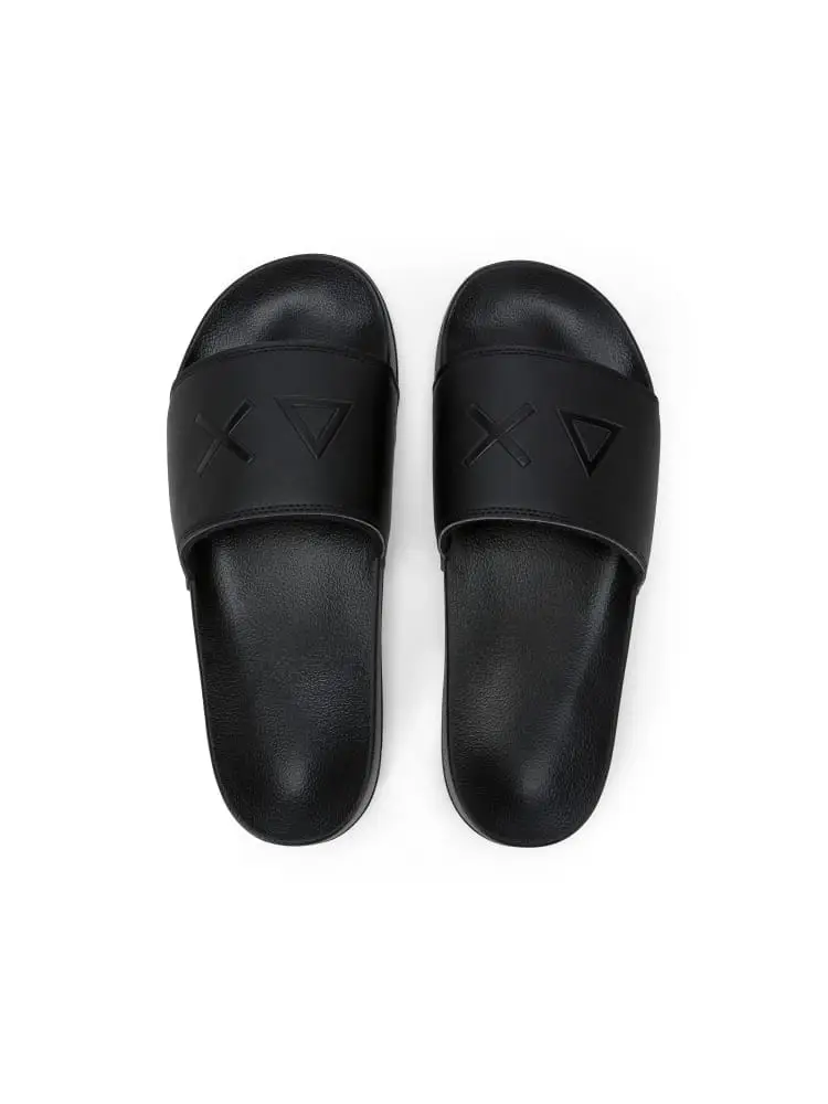 ciabatte uomo nere con logo