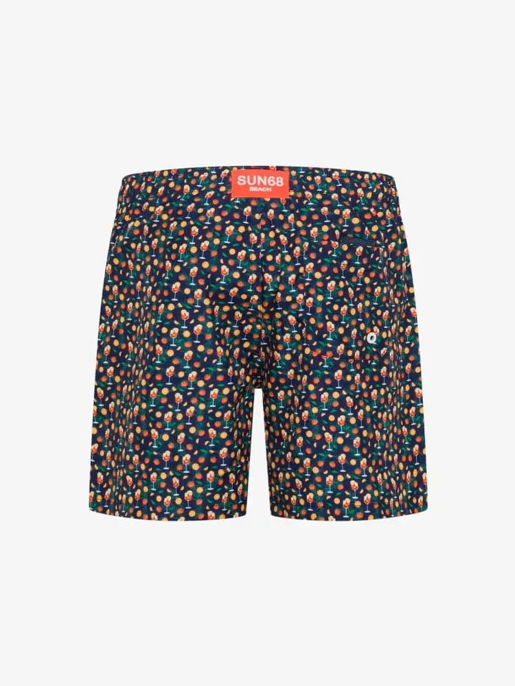 costume blu navy bambino stampa all over miniatura 2