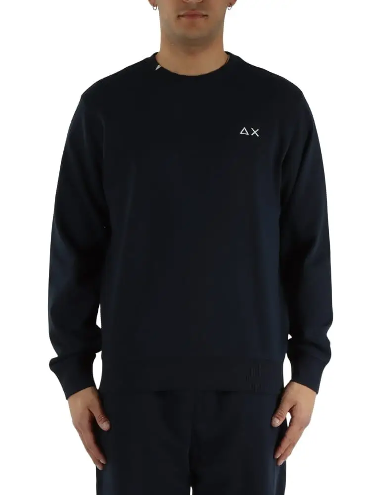 felpa blu navy uomo mini logo