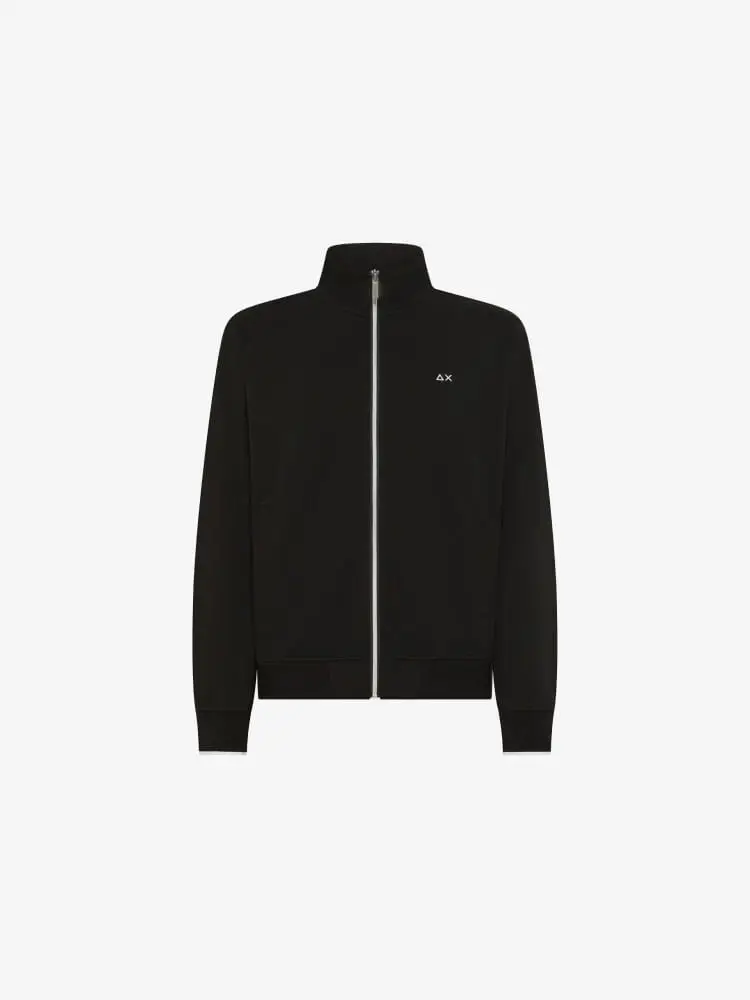 felpa nera uomo mini logo sul petto