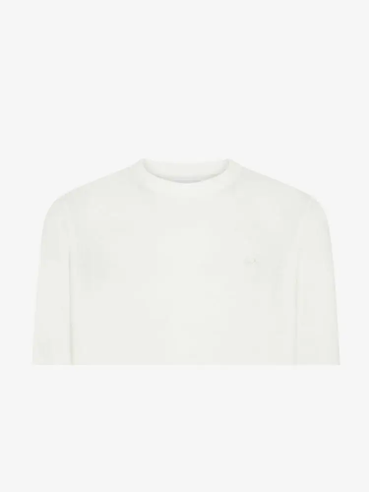 maglia bianca uomo mini logo sul petto miniatura 2