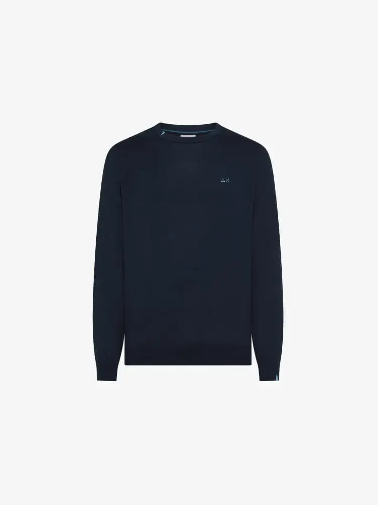 maglia blu navy uomo mini logo