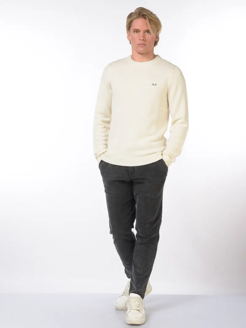 maglia da uomo Sun68 girocollo con logo TURCHESE miniatura 2