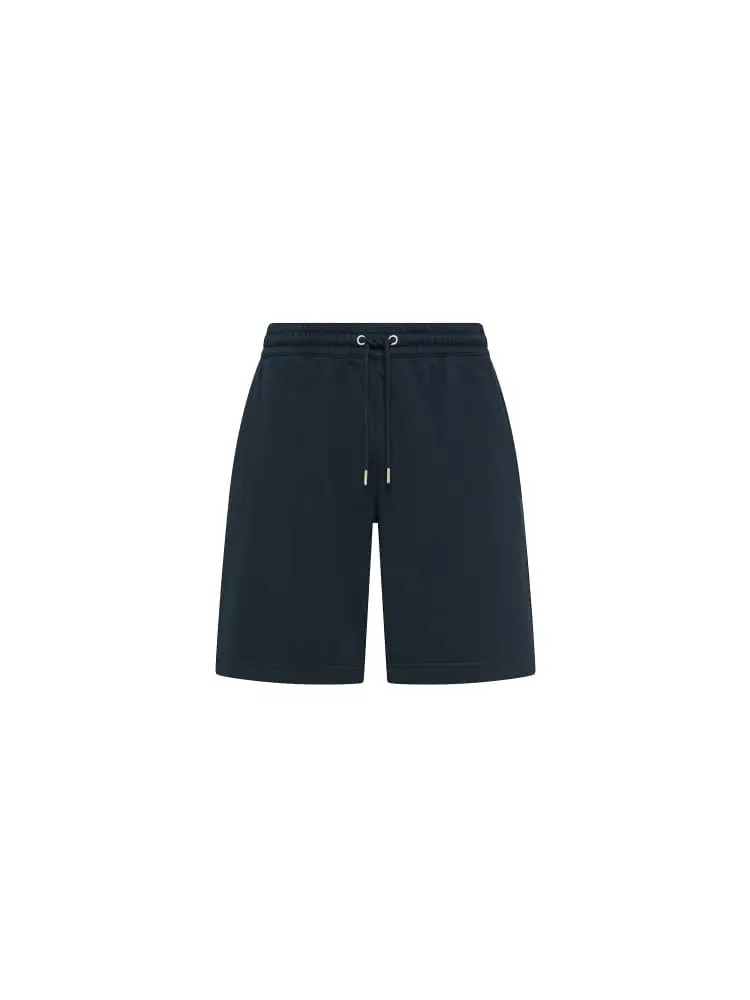 pantaloncini uomo in felpa di cotone blu