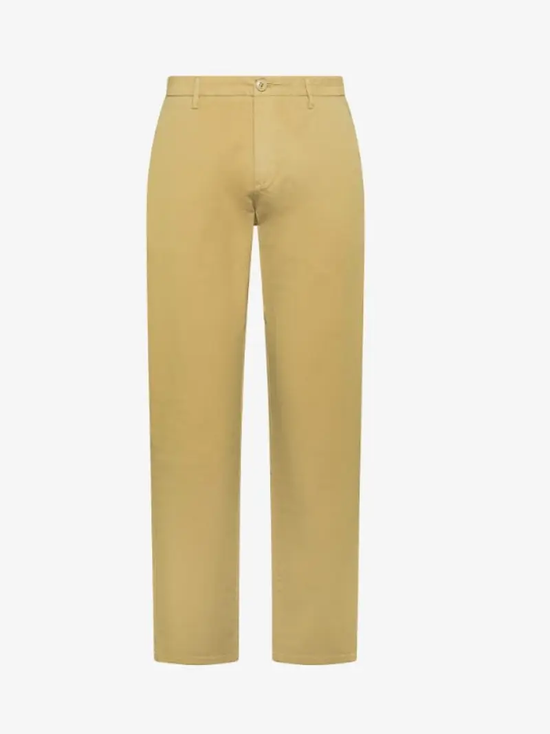 Sun68 pantalone beige uomo chino micro logo sul davanti