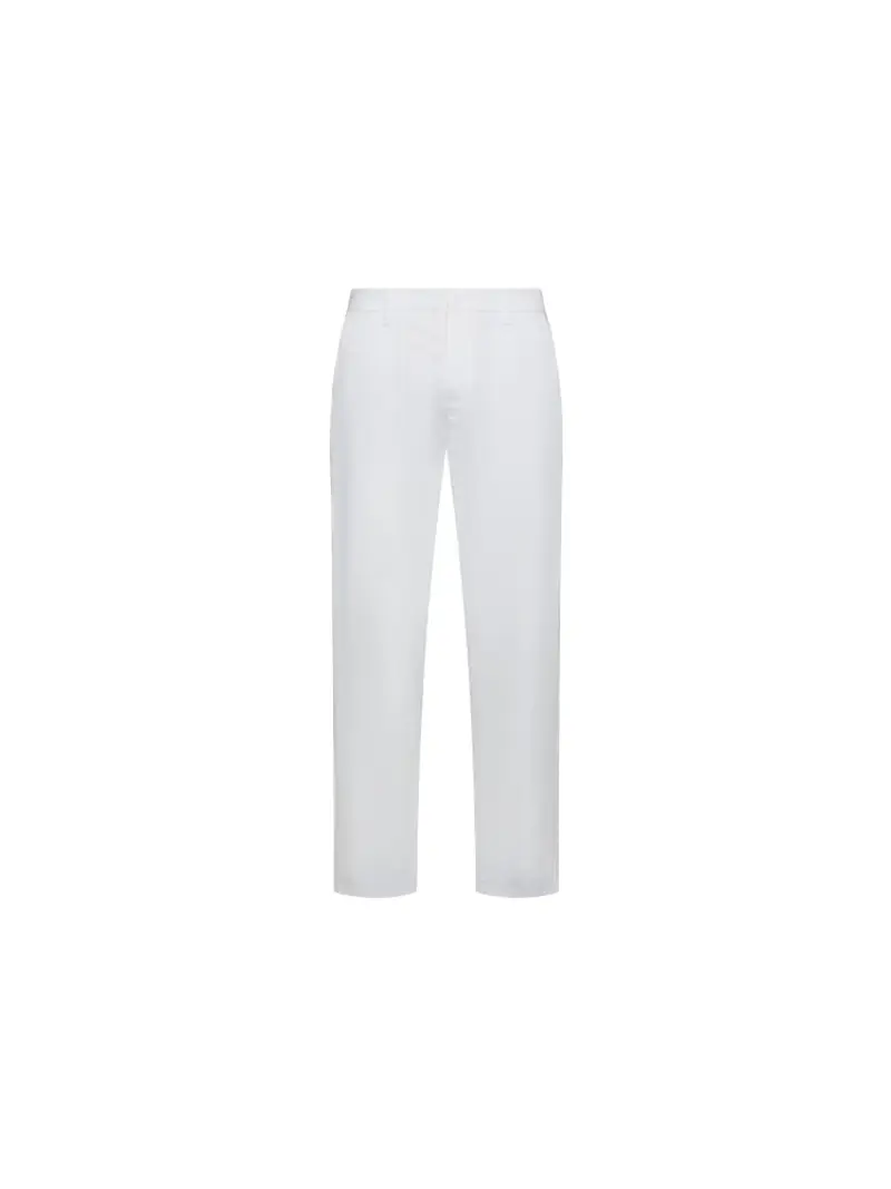 Sun68 pantalone bianco uomo in chino mini logo sul lato