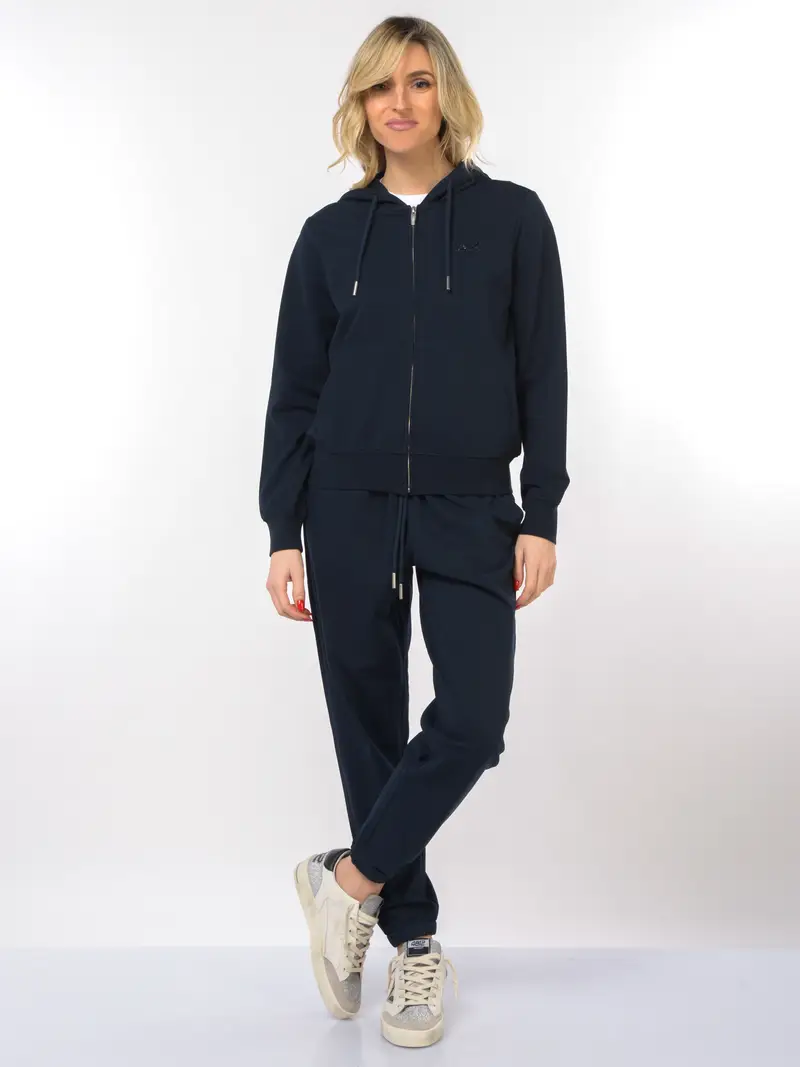 pantalone da donna Sun68 in felpa con elastico Blu miniatura 2