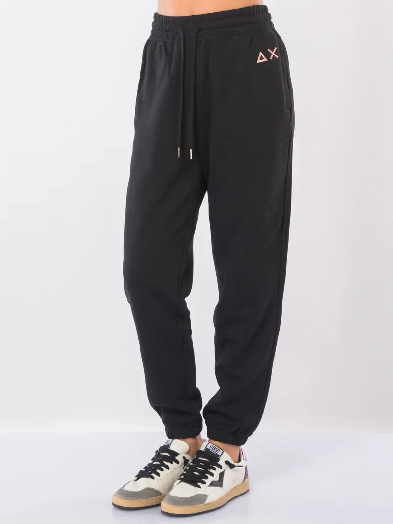 pantalone da donna Sun68 in felpa con logo NERO