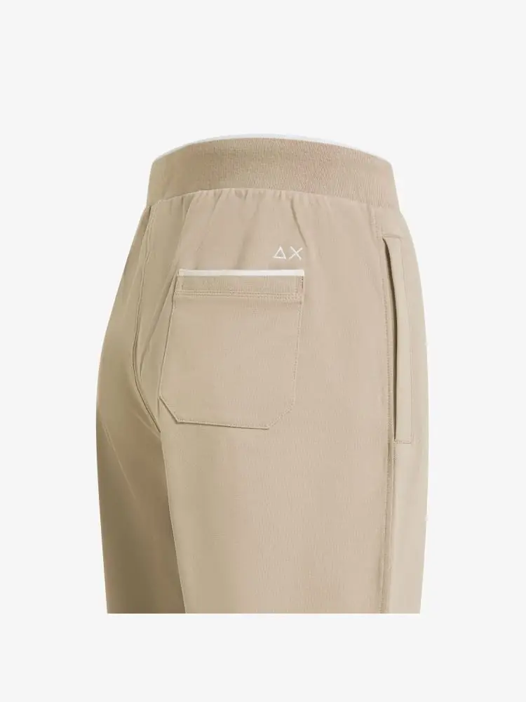 pantalone tuta beige uomo logo sul retro miniatura 2