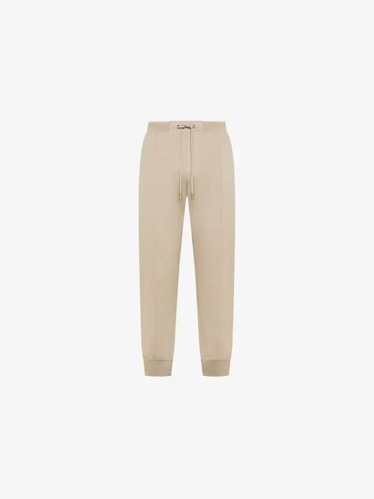 pantalone tuta beige uomo logo sul retro