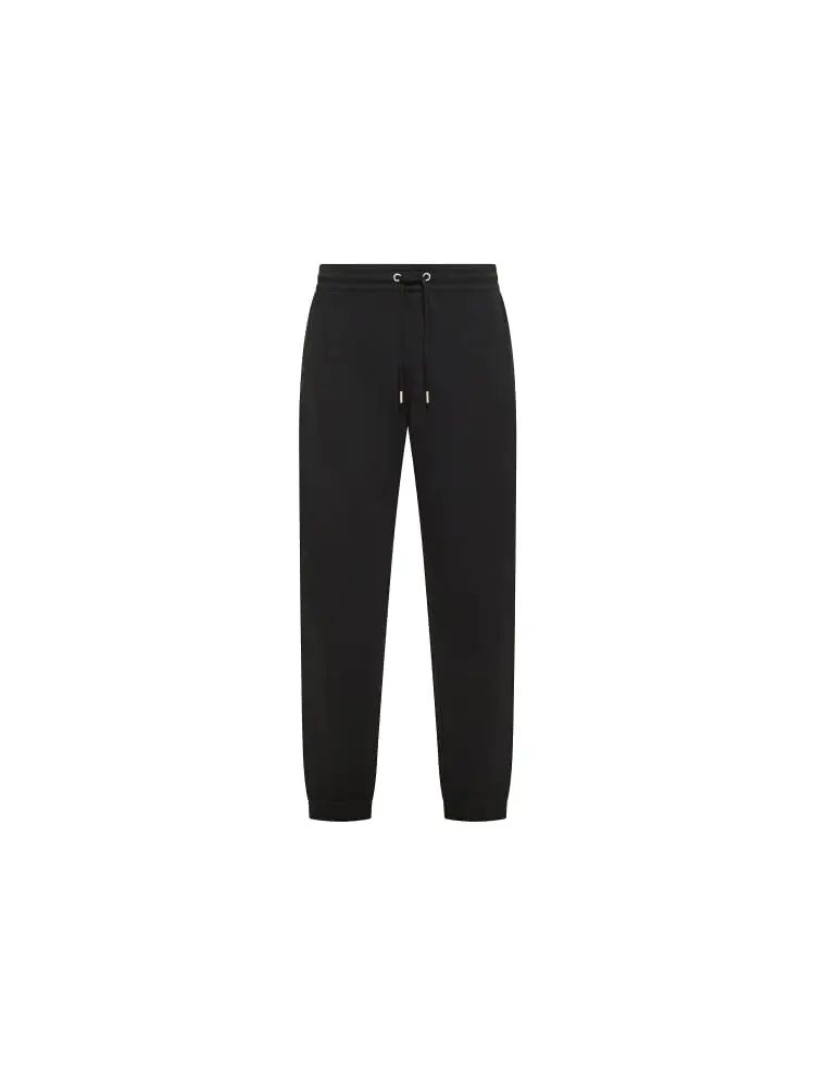 pantaloni uomo in felpa di cotone nero