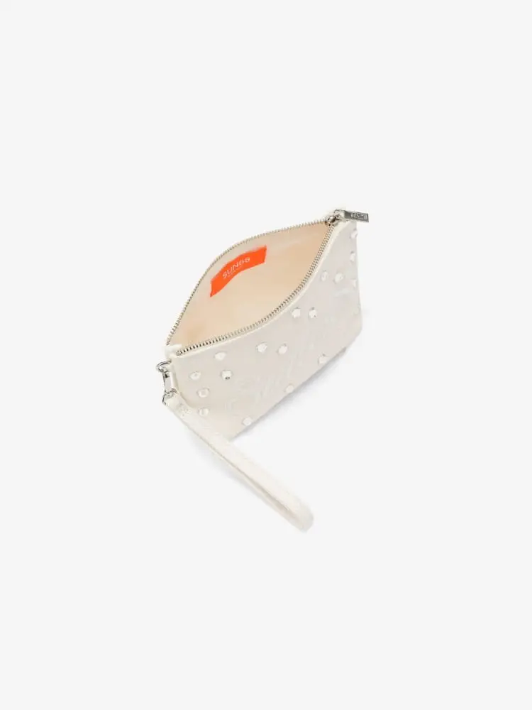 pochette bisnca donna logo sul davanti miniatura 3