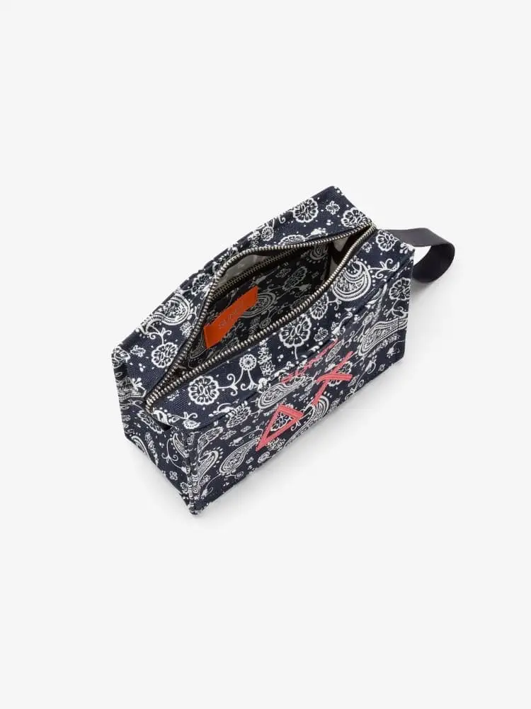 pochette blu navy donna stampa all over miniatura 3