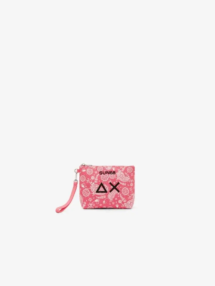 pochette fucsia donna stampa all over