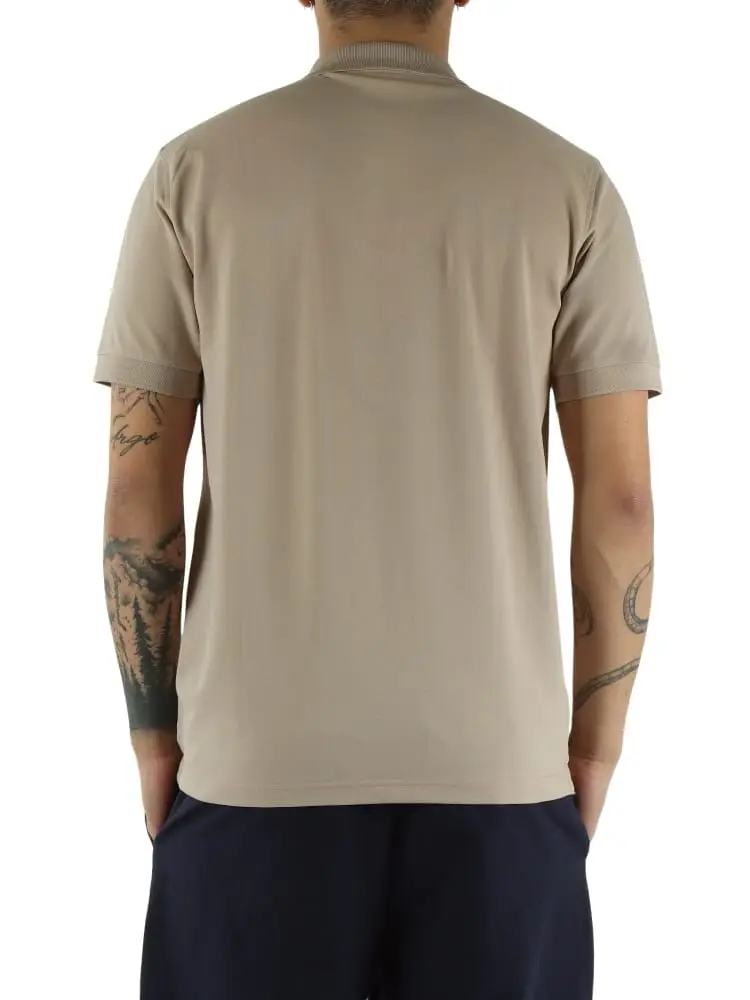 polo beige uomo logo sul petto miniatura 2