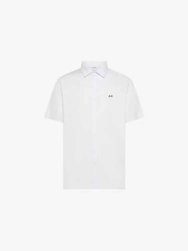 polo camicia bianca uomo mini logo