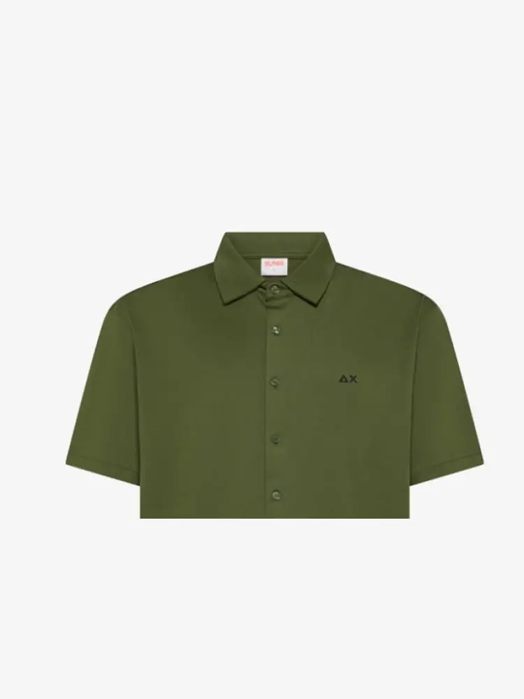 polo camicia verde uomo mini logo miniatura 2