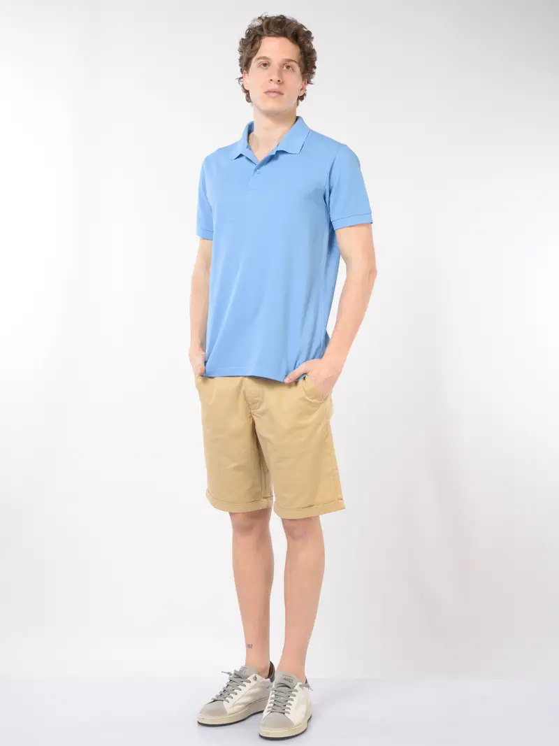 polo da uomo Sun68 in piquet con logo TURCHESE miniatura 2