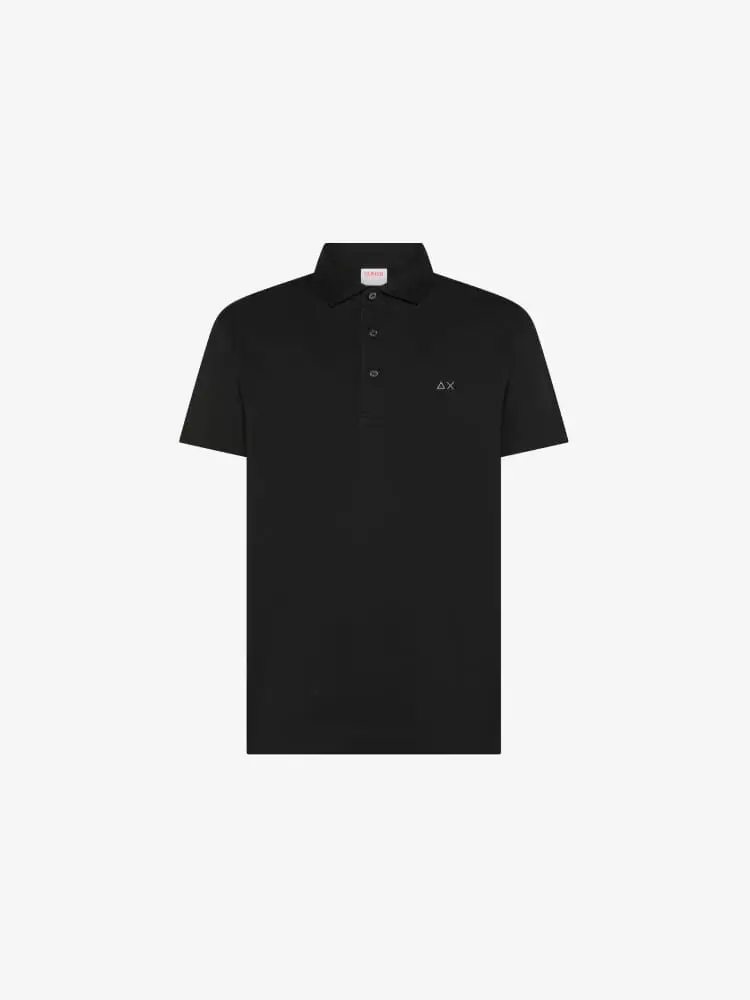 polo nera uomo mini logo