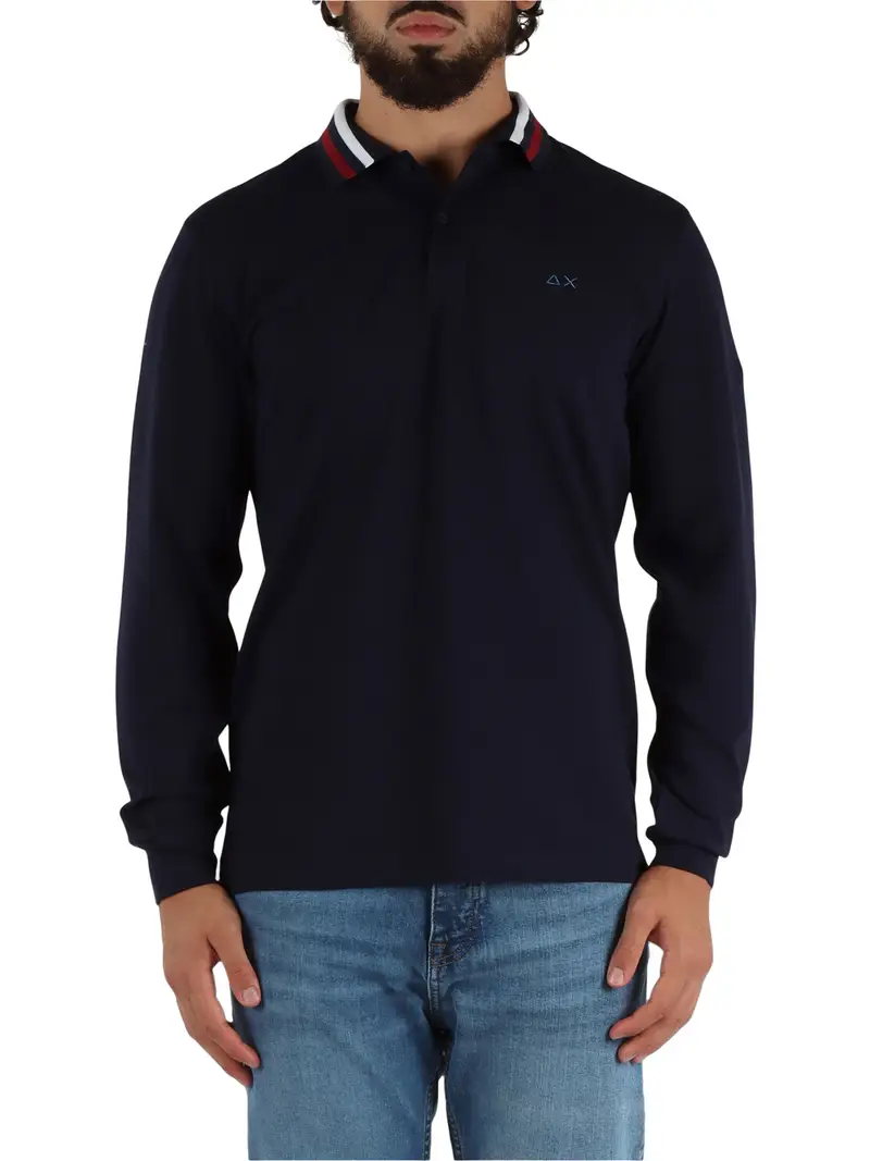 SUN68 Polo Uomo Blu 3219774