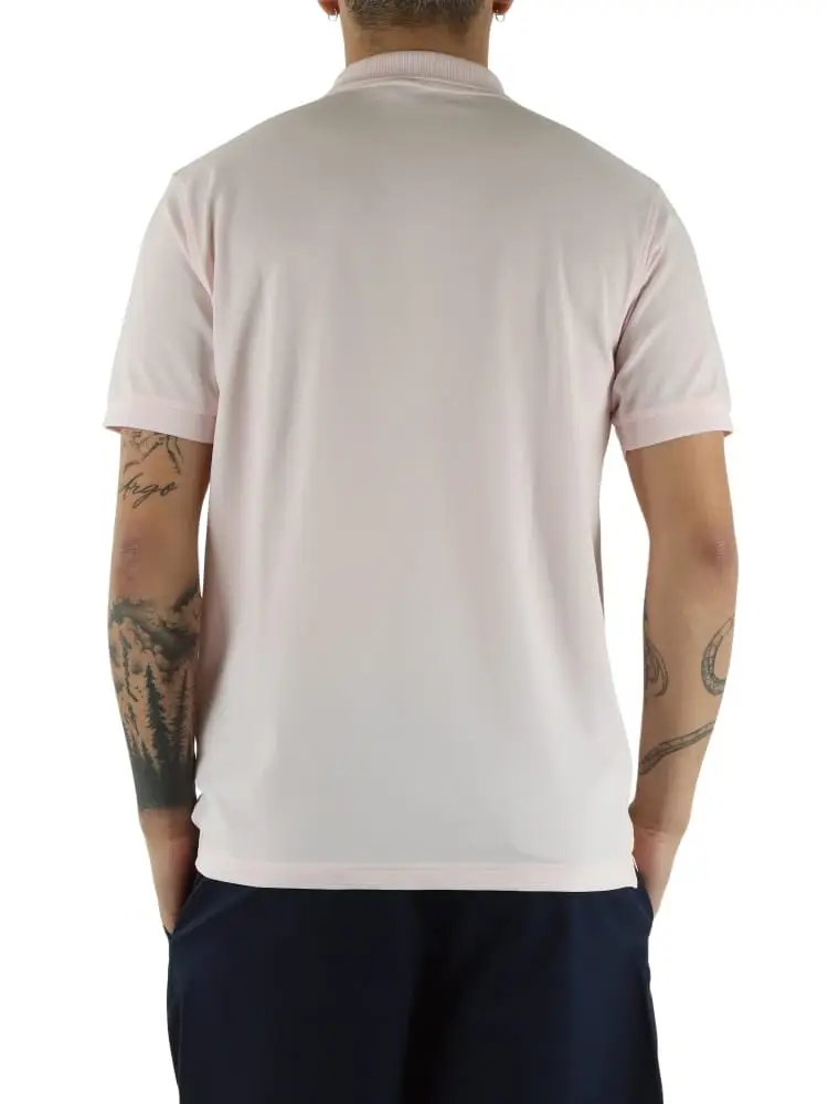 poloro rosa chiaro uomo logo sul petto miniatura 2