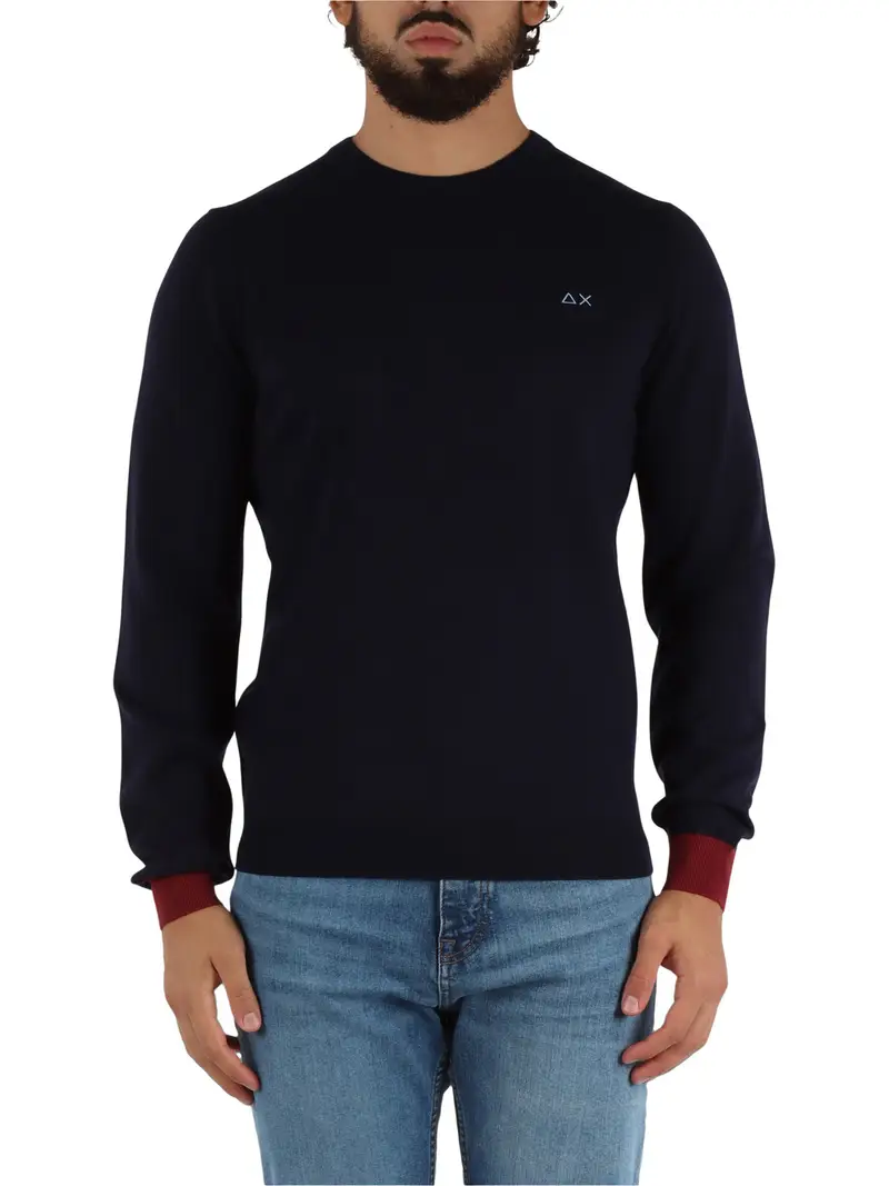 pullover sun68 da uomo - blu