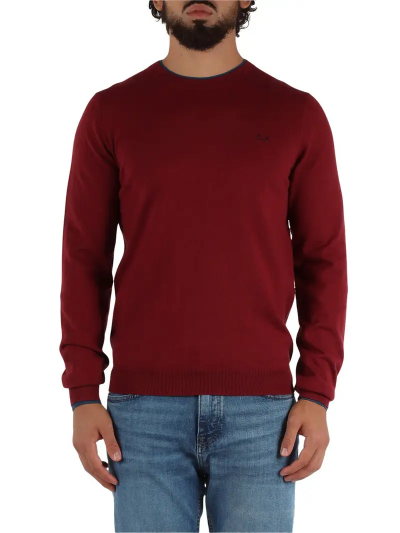 pullover sun68 da uomo - bordeaux