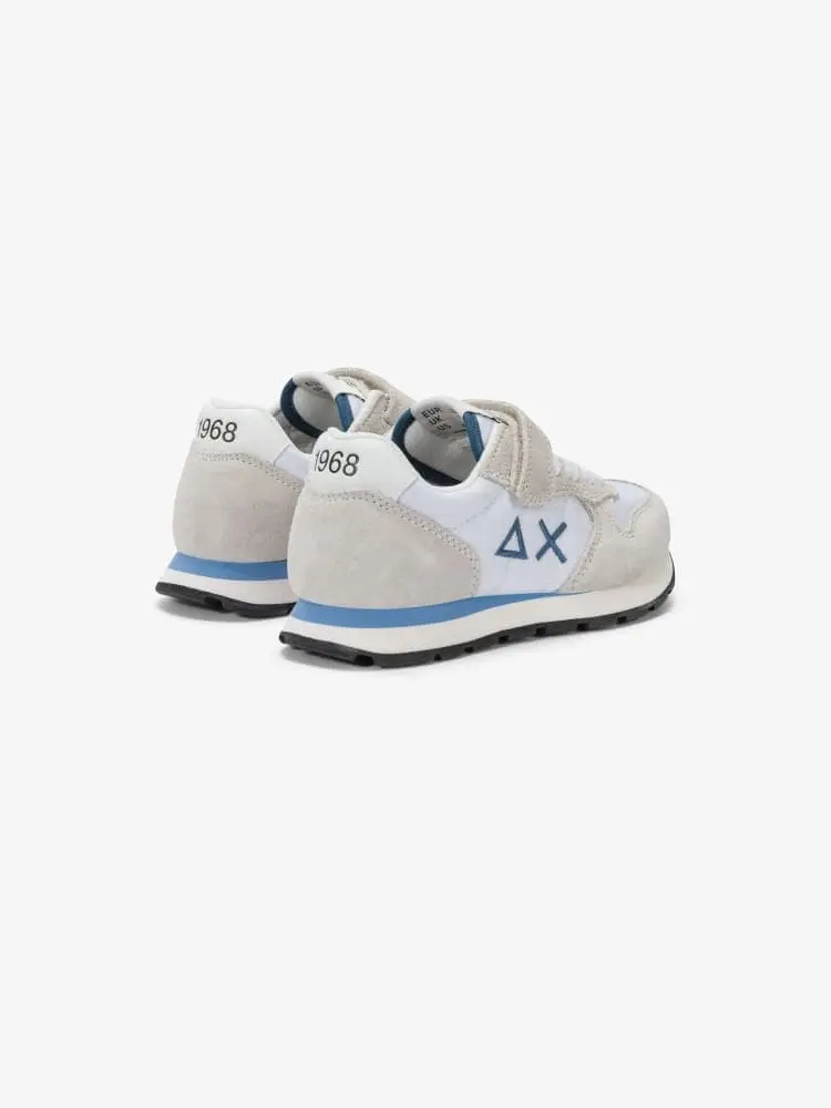 scarpe bianche bambino logo sul lato miniatura 3