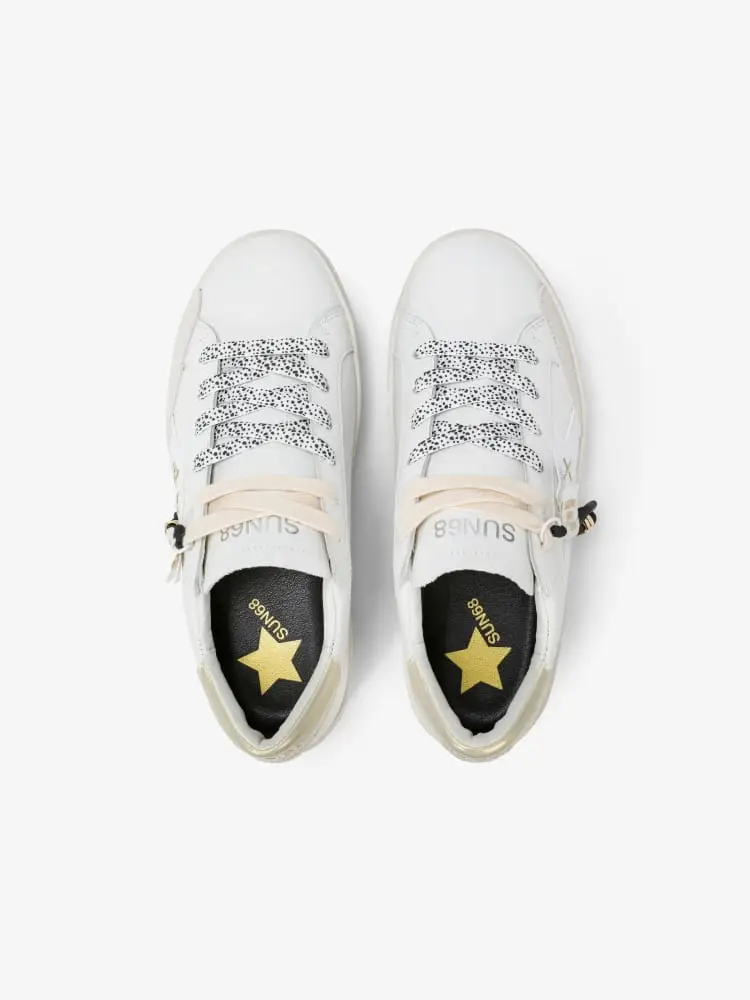 scarpe bianche donna logo sul lato miniatura 2