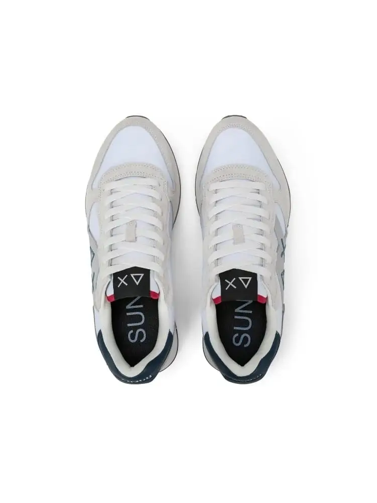 scarpe bianche uomo logo sul lato miniatura 2