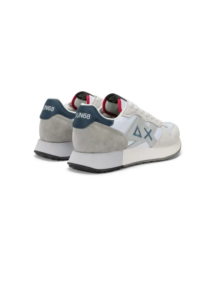 scarpe bianche uomo logo sul lato miniatura 3