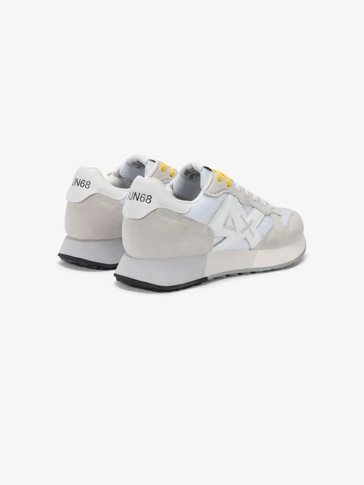 scarpe bianche uomo logo sul lato miniatura 3