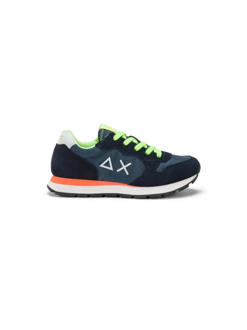 Sun68 scarpe blu navy ragazzo chiusura lacci logo sul lato