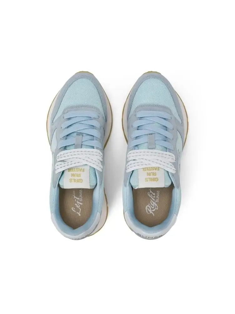 scarpe celeste donna ally glitter con logo miniatura 2