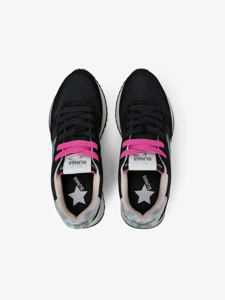 scarpe nere donna con gitter logo sul lato miniatura 2