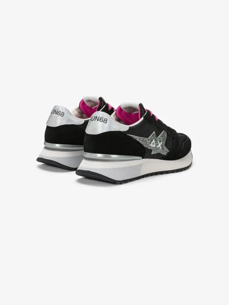 scarpe nere donna con gitter logo sul lato miniatura 4