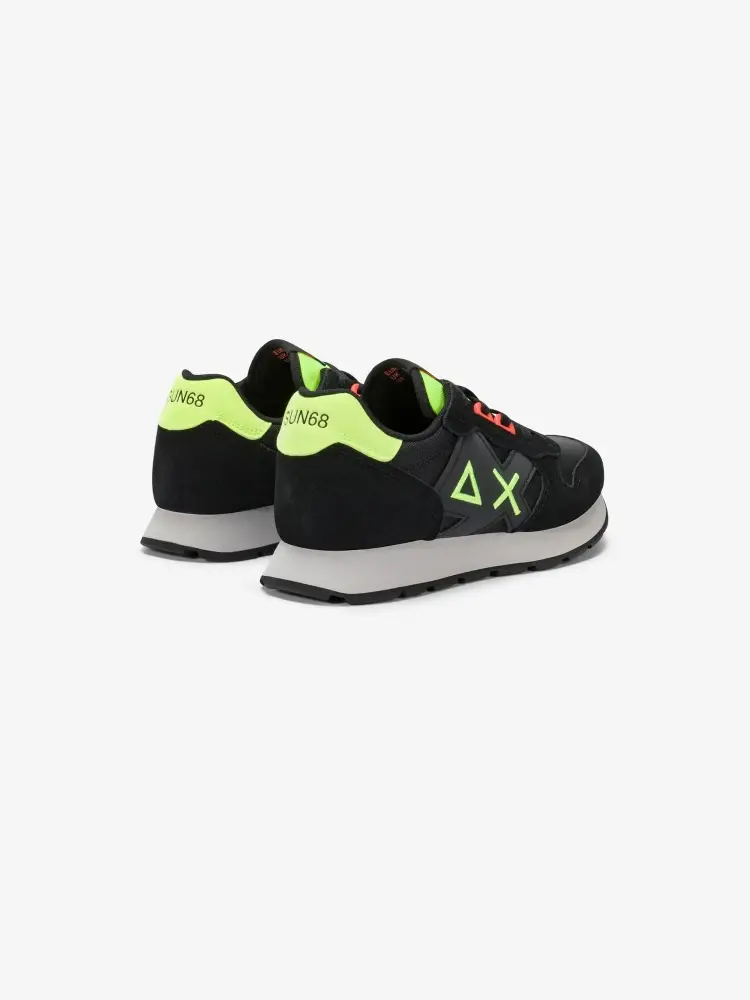 scarpe nere ragazzo in suede e nylon logo sul lato miniatura 3