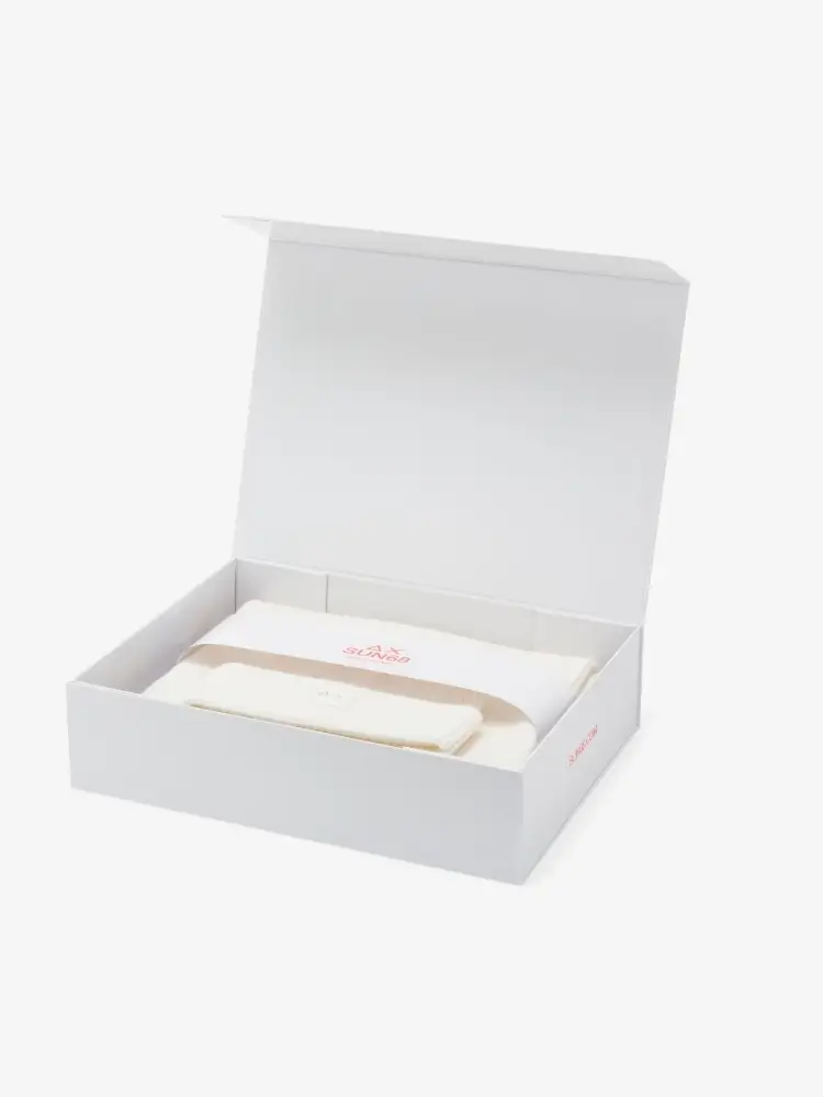 set bianco donna cappello e sciarpa in misto lana mini logo miniatura 2