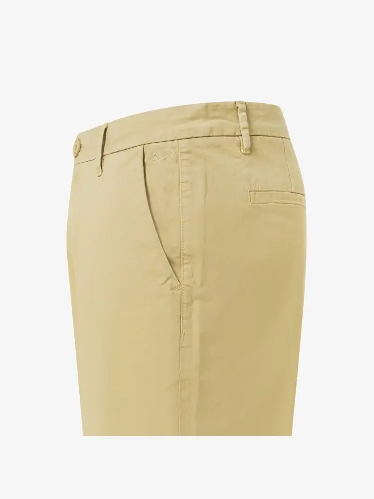 shorts beige uomo logo sul lato miniatura 2