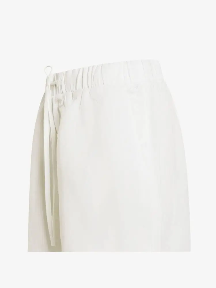 shorts bianco donna logo sul lato miniatura 2