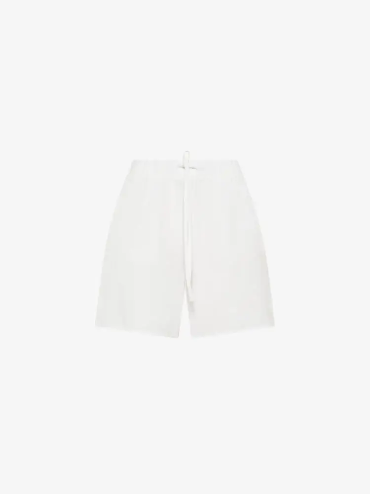 shorts bianco donna logo sul lato