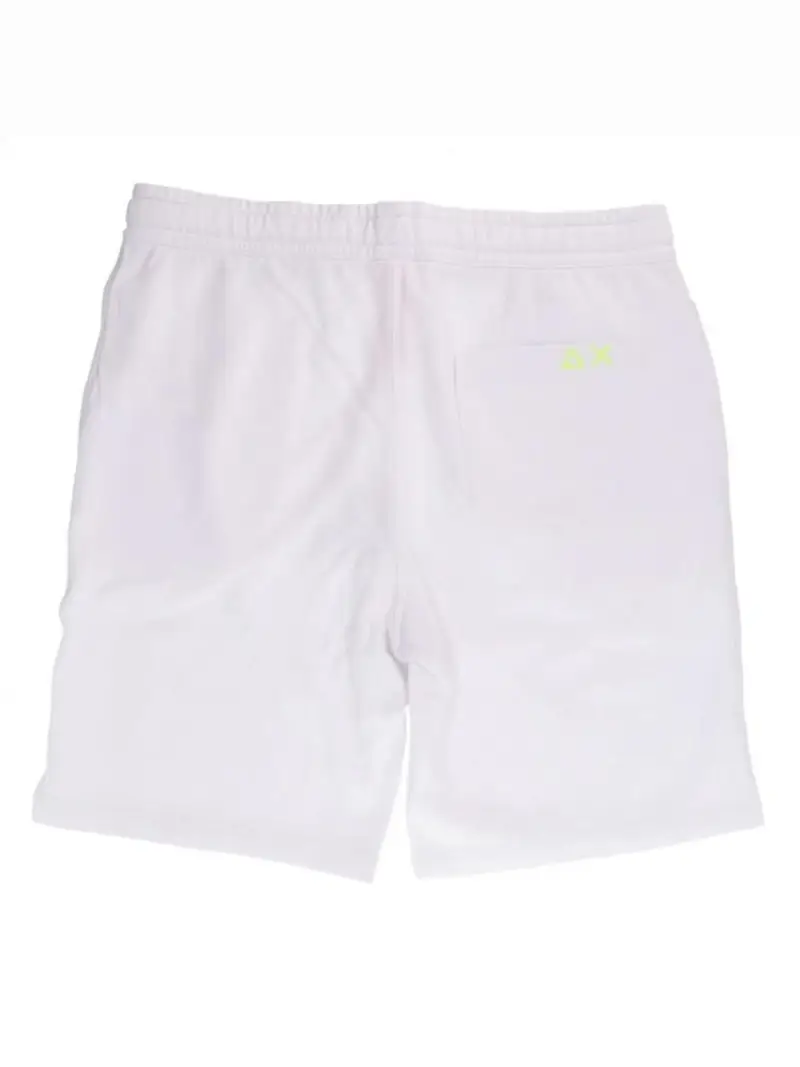 Sun68 shorts bianco uomo in cotone mini logo sul retro miniatura 2