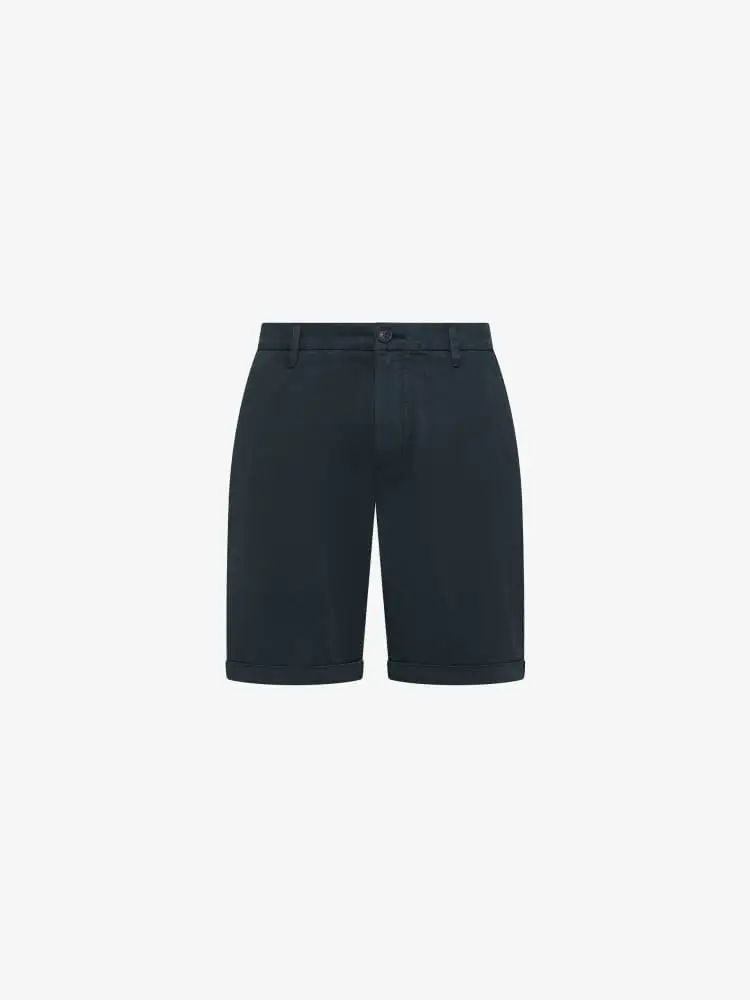 shorts blu navy uomo mini logo sul lato