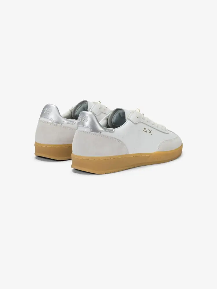 sneaker donna california in pelle bianco miniatura 3