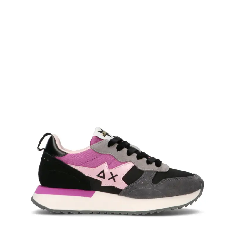 Sneaker donna nera/rosa Vario