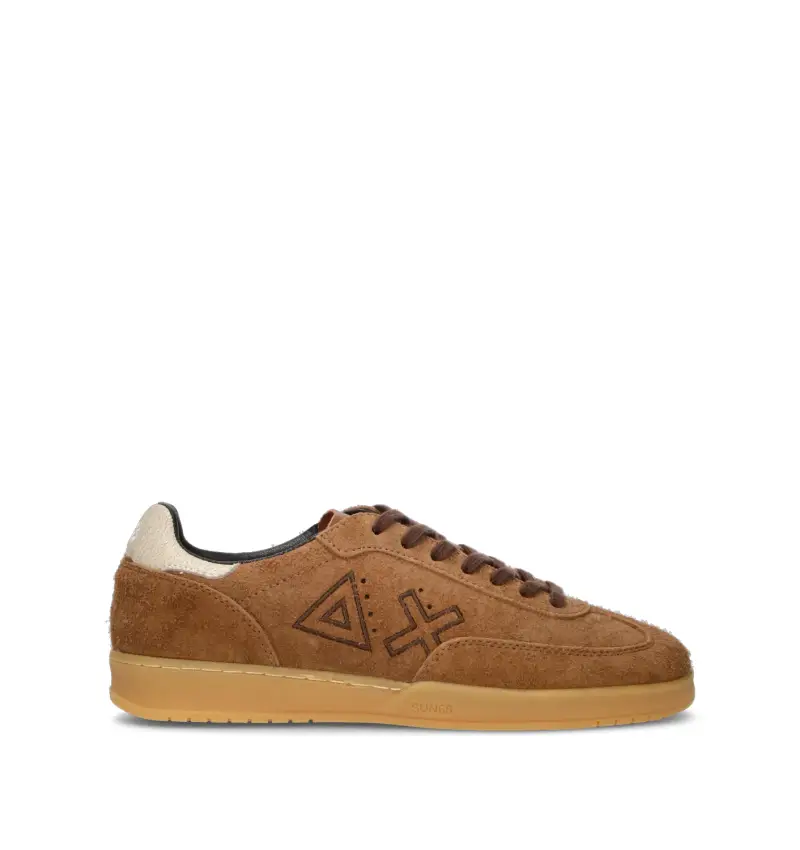 Sneaker uomo cognac in suede Vario