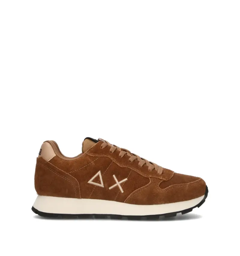 Sneaker uomo cognac in suede Vario